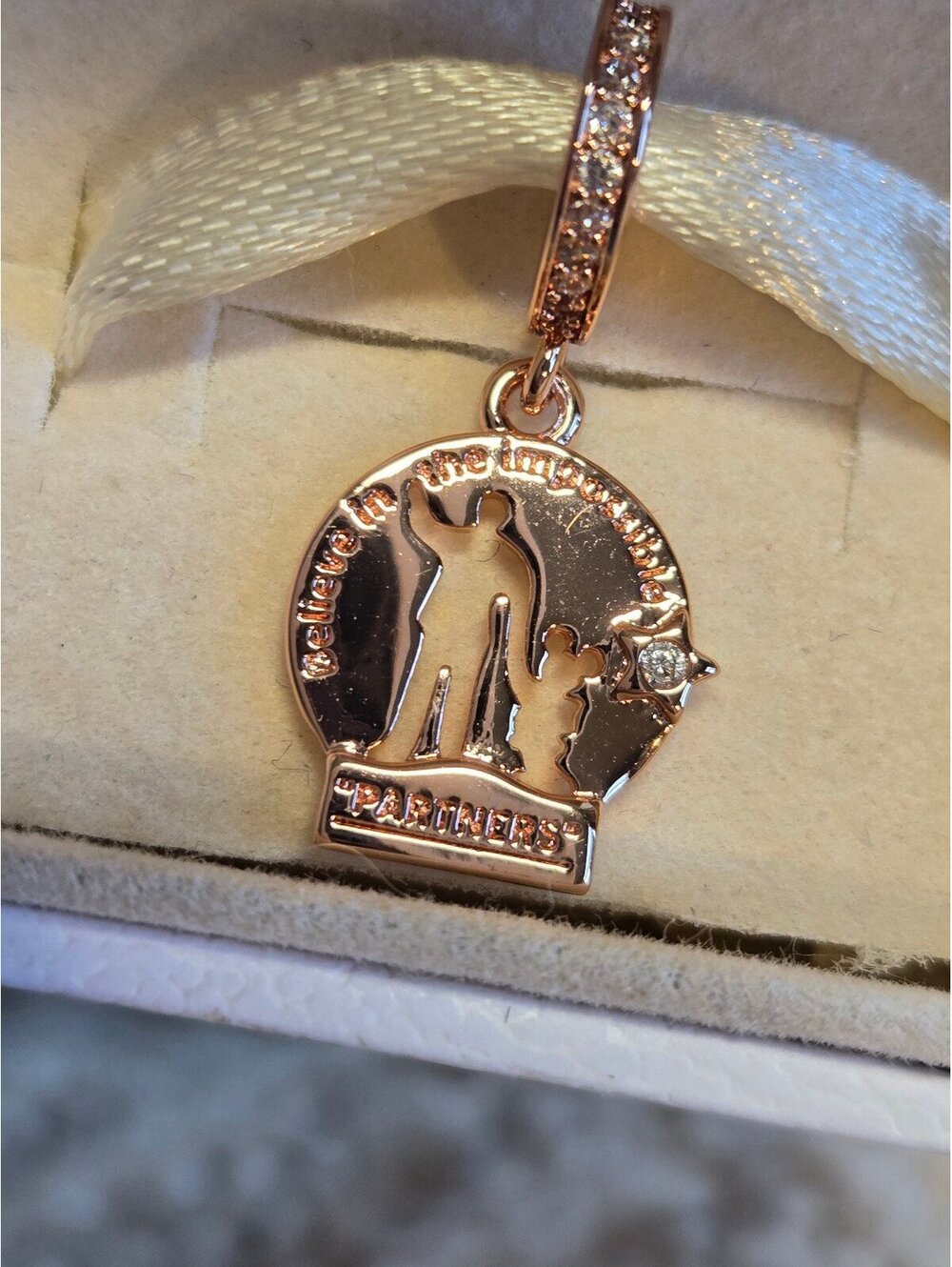 Disney pandora rose gold charm walt and mickey